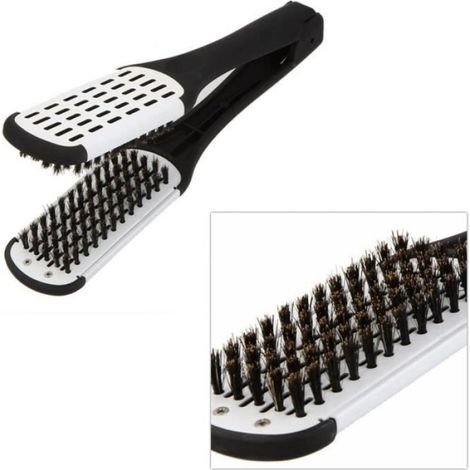 Brosse à Cheveux,Brosse à Lisser Brosse à Défriser Professionnelle Outil de Coiffure Brosse Recto Verso Lissage de Cheveux,Lissage (1/4)