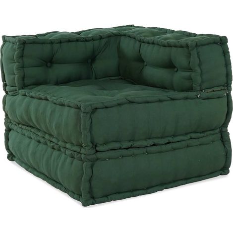 vidaXL Divano Componibile Verde 70x70x54 in Tessuto