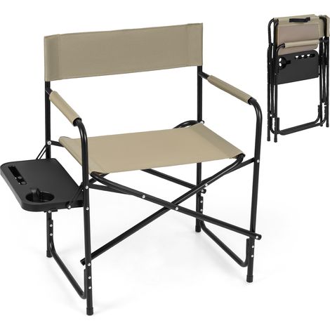 CASART Folding Camping Chair Portable Directors Chair Lawn Chair w/Cup Holder (1/5)