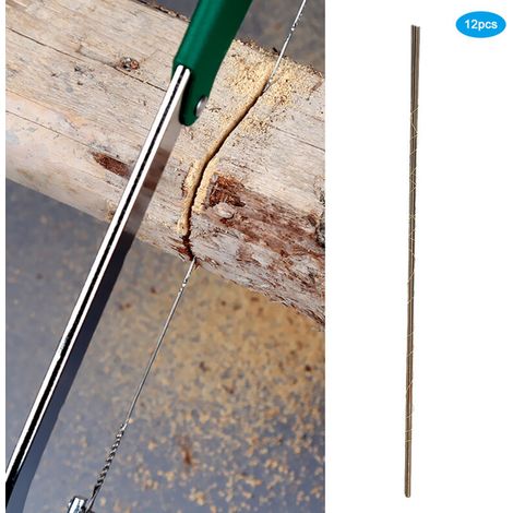 12 lames de scie à métaux pour bijoux en acier, accessoire de découpe précise pour travail du bois (1/5)
