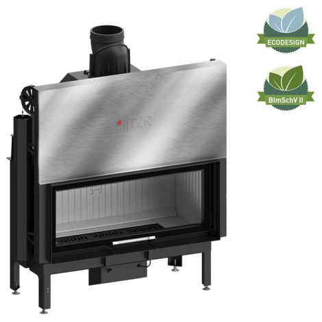 Kaminofen Hitze ARDENTE 105×43.G 19 kW Kaminofeneinsatz Ofen Holzofen Kamin Einsatz (1/5)