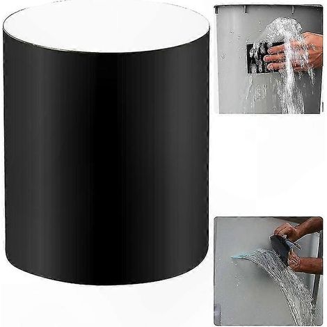 Ruban de réparation étanche noir, bande adhésive de scellement pour fuites de tuyaux et piscines, 10 cm x 1,5 m, protection durable contre les infiltrations d’eau (1/5)