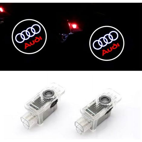 Lot de 2 feux de bienvenue LED laser pour Audi, projection de logo au sol à l'ouverture des portes, éclairage d'ambiance (1/3)
