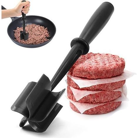 Pelle à mélanger - Presse-purée - Spatule - Hachoir à viande - Hachoir - Broyeur - Ustensile de cuisine - 28 x 5,5 x 5,5 cm (1/5)