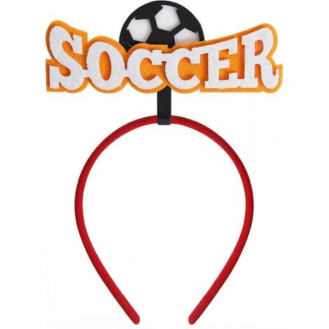 Set mit 4 Stirnbändern zur Katar-Weltmeisterschaft, Schmuck, Deko-Accessoires für Bars, Clubs und Partys, gelbes Stirnband mit Fußballpokal-Motiv, WZ-1641R (1/5)