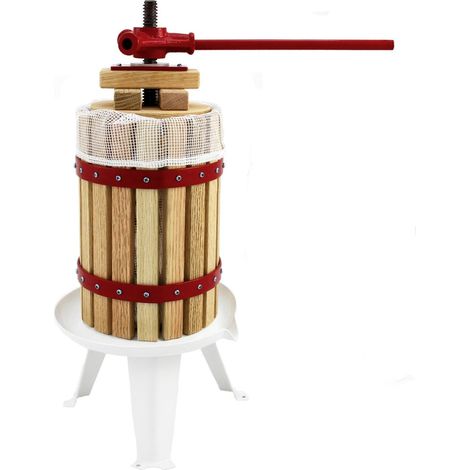 Kukoo - Pressa per Frutta 6 Litri per Fare Succo, Sidro e Vino in Quercia e Acciaio