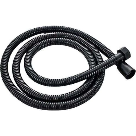 Shower hose, 1.5M Matte Black Shower Hose, Universal Stainless Steel Shower Hose Cable, Explosion-proof and Twist-resistant