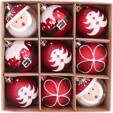 Stück 6 cm große Kunststoffkugeln als Weihnachtsbaumschmuck zum Aufhängen, Tischdekoration, Wanddekoration für Zuhause und Partys