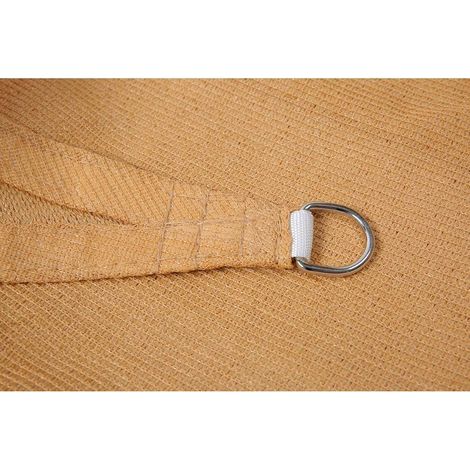 Voile d'ombrage triangulaire surdimensionnée 6 mx 6 mx 6 m pour jardin ou terrasse, couleur sable du désert (1/5)