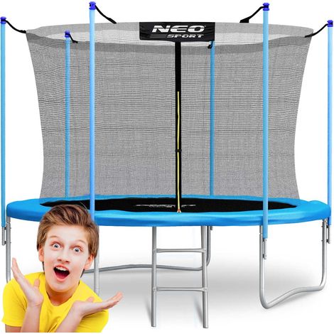 Cama elástica de jardín de 183 cm (6 pies) con red interior y escalera Neo-Sport (1/5)