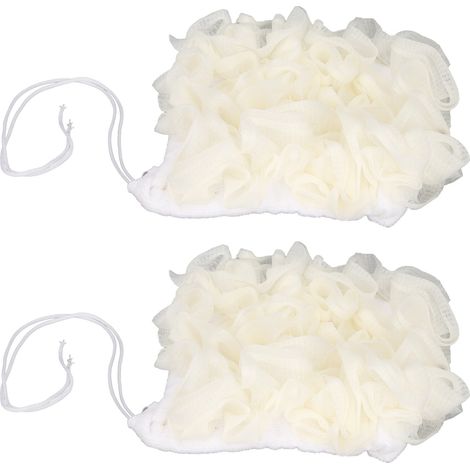 Lot de 2 boules de douche nettoyantes pour le visage, serviette de bain 2 en 1, idéales pour les voyages, les cadeaux pour femmes et les hôtels. (1/5)