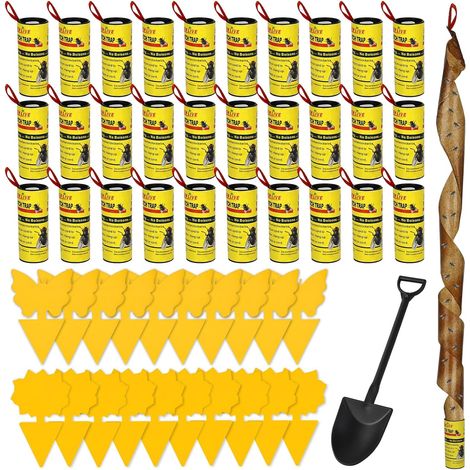 Piège à mouches - 30 rouleaux de pièges à mouches et 20 tableaux jaunes - Piège à insectes non toxique - Pour l'intérieur et l'extérieur - Pour plantes d'intérieur, cuisine, jardin (1/5)