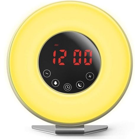 Réveil électronique avec fonction de réveil et de réveil avec radio FM, son naturel et fonction snooze pour chambre d'enfant et adulte (1/5)