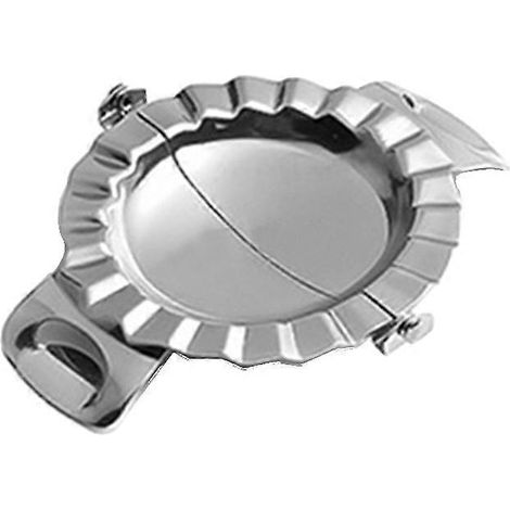 Presse à raviolis en acier inoxydable, outil créatif pour la fabrication de raviolis à la maison et au restaurant (grande taille)-10.00X9.00X1.00CM-Silver (1/4)