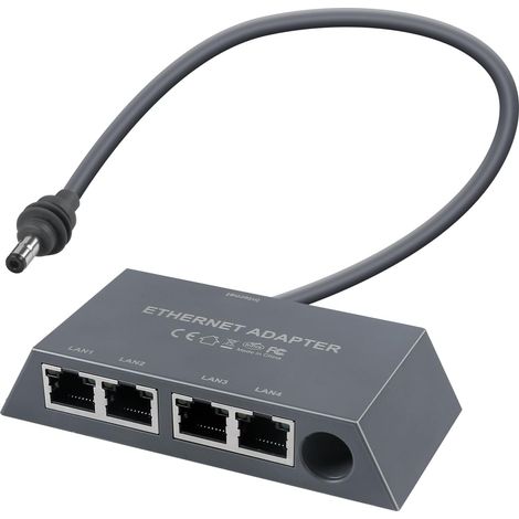 4-port Ethernet adapter for Starlink Gen 3/Starlink Mini, multi-port Ethernet adapter for wired external networks (1/5)