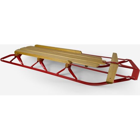 Slittino da neve in legno per bambini slitta 2 posti classica Vixen