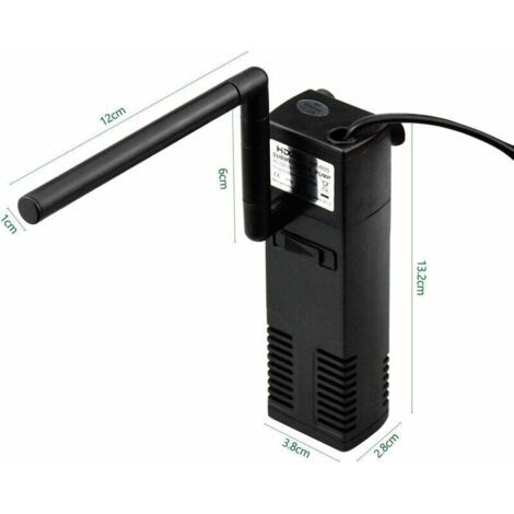 QORVA-4 W Filtre Intérieur pour Aquarium, 60L Réglable Pompe Filtre Interne avec éponges Filtrantes, Utilisation et Maintenance Simple-Fei Yu