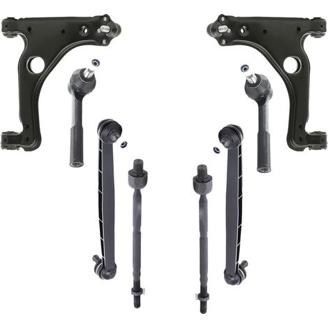 KIT BRACCIO OSCILLANTE 8 PEZZI COMPATIBILE CON OPEL ASTRA H (A04) 1.7 CDTI (L48) / Kit Sospensione Completo OE/OEM / Bracci Oscillanti + Testine Sterzo / Sostituzione Diretta OEM