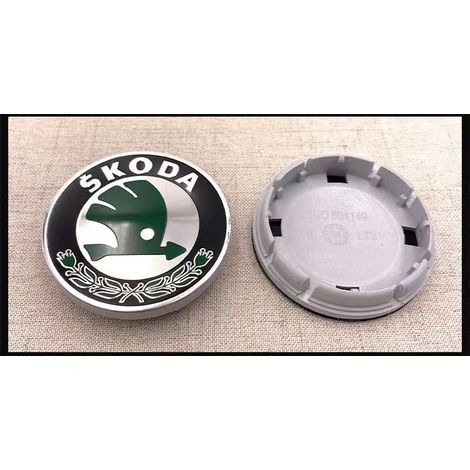 4 Pieces Hub Caps, Wheel Covers, Wheel Center Caps, Hub Cap Kit, Car Center Wheel Covers Rim Caps with Logo, Universal Wheel Center Cap, Green (56 mm)