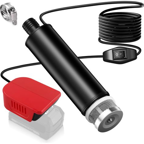 Pompe submersible compatible avec batterie 18 V, 30 l/min, pompe à eau 120 W, pompe de transfert pour jardin, camping, piscine, réservoir de poissons (1/5)
