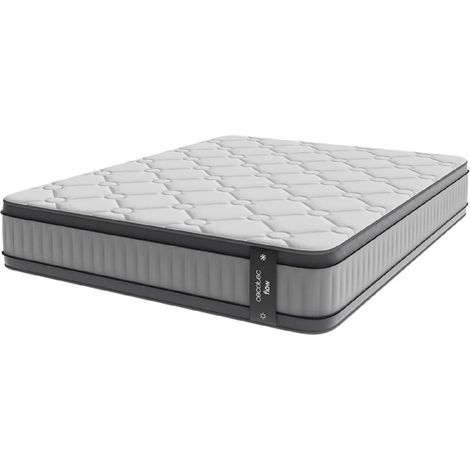 Cecotec Colchón Híbrido Flow 8900 Hybrid 100x200. Multicapa Núcleo de Muelles Ensacados SpringCore y Viscoelástica ViscoCare+ Altura 32 cm Firmeza