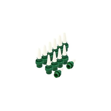Arrosage automatique pour plantes en céramique avec pics d'arrosage automatique pour fleurs et goutte-à-goutte, système d'arrosage pour intérieur et extérieur Lot de 12 (1/5)