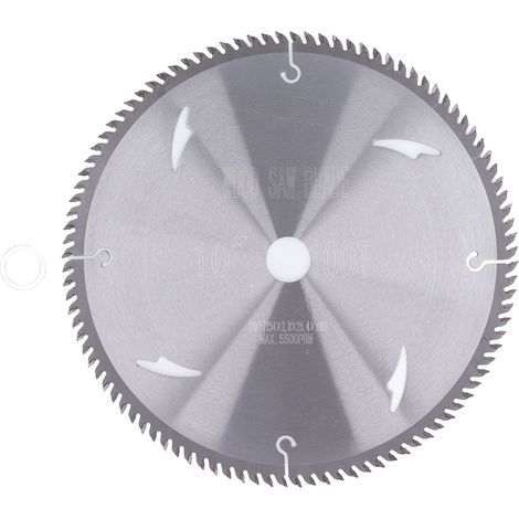 Lame de scie circulaire carbure de tungstène argent, résistante aux chocs, pour panneaux de particules, découpe précise, disque à tronçonner durable (1/5)
