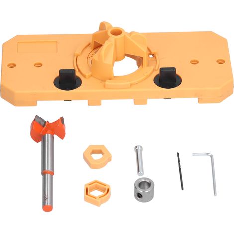 Perceuse à bois pour charnières 35mm, ouvre-porte d'armoire, outil de perçage pour montage de paumelles, gabarit de fraisage, lot de 2 pièces (1/5)