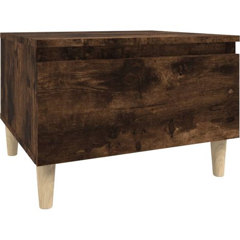 Table d'appoint table basse avec tiroir 50 x 46 x 35 cm en bois d'ingénierie marron DEC032391 (1/5)