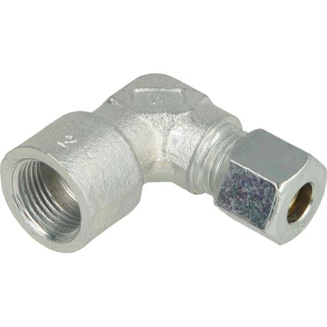 Raccord à visser 3/8'' x 8 mm coudé femelle