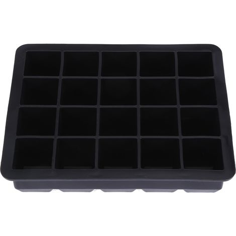 Lot de 20 moules à glaçons en silicone noir, bac à glaçons réutilisable pour congélateur (1/5)