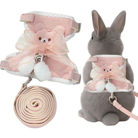 Harness, Adjustable Leash, Breathable Material, Small Animal Accessory, For Rabbit, Cat, Guinea Pig (1/5)