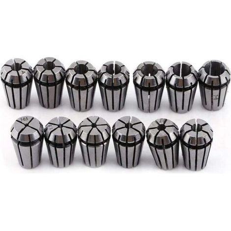 Kit de 13 pinces de serrage à ressort ER11 de 1 à 7 mm pour machines de gravure et de rectification CNC (1/5)