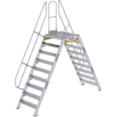 Günzburger Steigtechnik Escalier 60° Largeur de marche 800 mm 9 marches - 600919