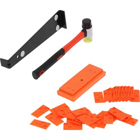Outils d'installation de plancher en bois, sols stratifiés, entretoises d'installation, bloc de taraudage, Kit de marteau en caoutchouc (1/5)