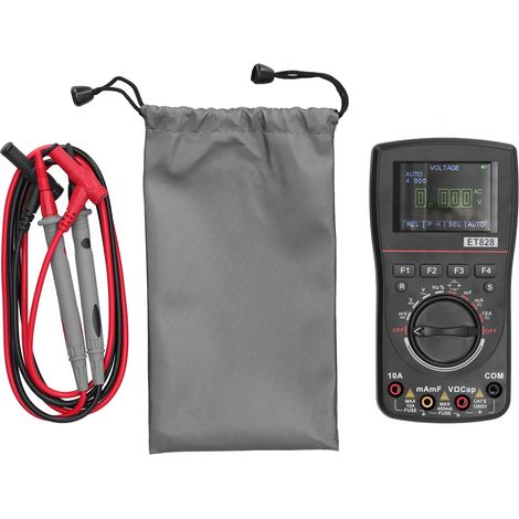 Multimètre oscilloscope portable 2 en 1 ET828, taux d'échantillonnage 2.5MSPS, bande passante 1MHZ, testeur multifonction (1/5)