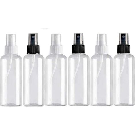 6PCS 100ml Flacon Vaporisateur, Bouteille de Voyage Vide Plastique Réutilisables Transparent Atomiseur De Poche, Bouteilles de Pulvérisation, Spray Sous-Bouteilles de Cosmétiques (1/5)