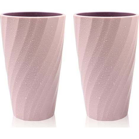 Pack Unbreakable Bathroom Mugs with Soft Durable Toothbrush Holder (Pink) (1/5)