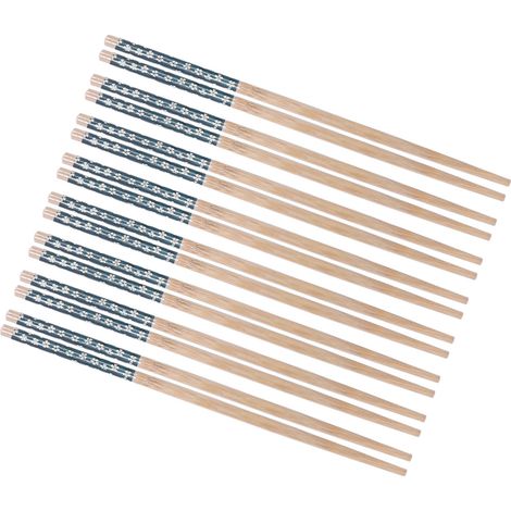 Ensemble de 8 paires de baguettes en bambou réutilisables de style japonais classique pour la maison et le restaurant (1/5)