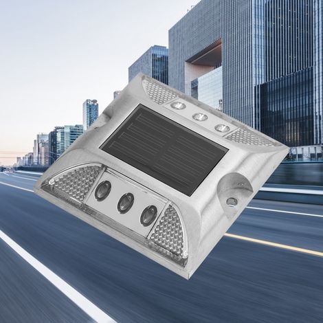 LED-Solar-Bodenmarkierungsleuchten, wasserdicht, für den Außenbereich, Einfahrt, Straße, Autobahn, weiß (1/5)