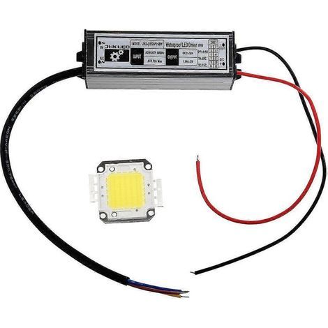 AMPOULE LAMPE LED BLANC 50W 30V-36V 5000LM + ALIMENTATION (1/5)