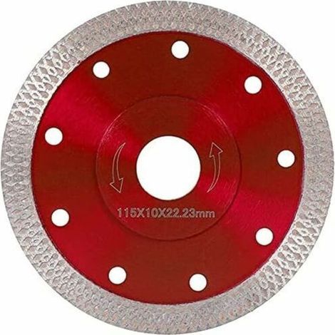 115-mm-Diamanttrennscheibe, superdünne, kreisförmige Turbotrennscheibe für Winkelschleifer, zum Schneiden von Porzellan, Fliesen, Granit, Marmor, Keramik und Stahlbeton, blau, 115 mm (1/5)