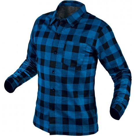 Camicia di flanella blu navy, taglia M (1/5)