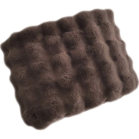 Plaid marron moelleux au relief matelassé - marron (1/5)