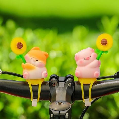 2-teiliges Fahrradornament neue niedliche Windmühle für Vergnügungsparks Dekoration für E-Bikes Motorräder Fahrradzubehör Lenkerklingel für für (1/5)