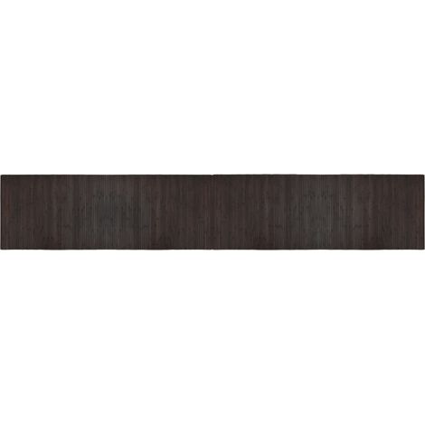 Tapis rectangulaire marron foncé 70x400 cm bambou (1/5)