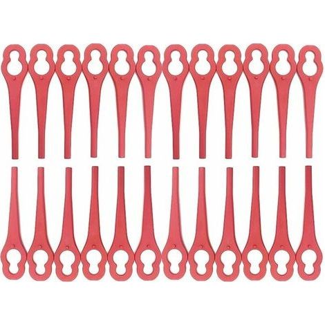 Ensemble de lames de rechange 100 pièces accessoires de coupe-herbe pour coupe-herbe sans fil Einhell,couteau en plastique pour coupe-herbe Einhell (1/5)