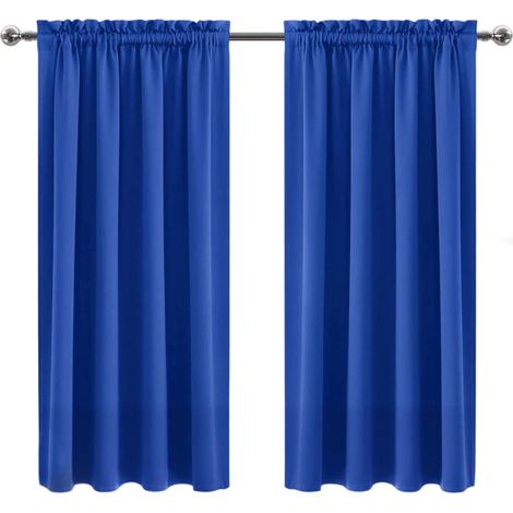 2 pièces Rideau occultant, doublure mousse isolante, poche pour tringle, lavable en machine, pour chambre salon cuisine (1/5)