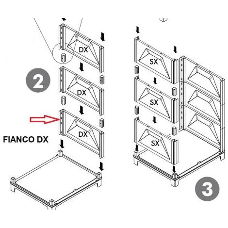 1PZ FIANCO DX PER KIT LAVATOIO RESINA ANTIACIDO