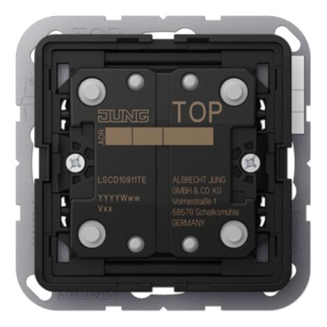 Jung Extension de bouton-poussoir KNX, 1gang, F10, série CD/LS LS CD 1091 1TE